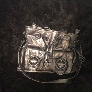 Elliot Lucca metallic gray bag